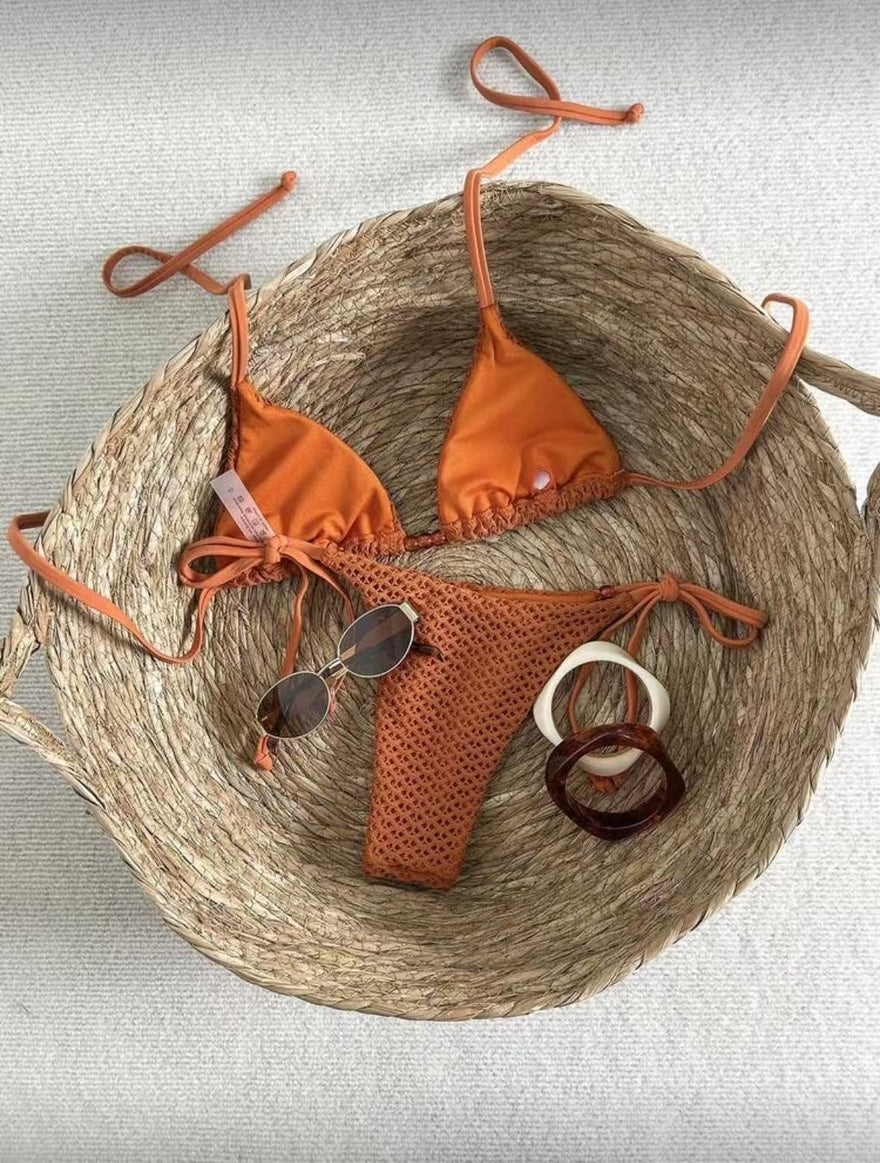 Women Halter Tie Bikini Two Piece Swimsuit Padded Beach Vacation Swimsuit