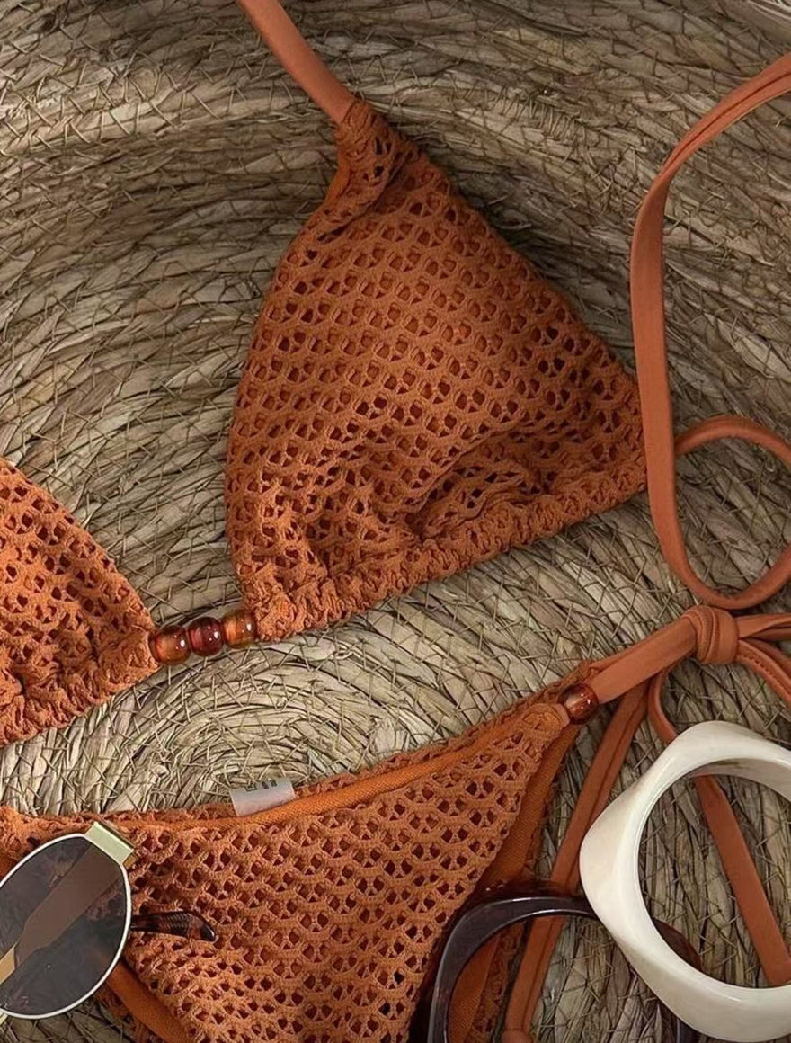 Women Halter Tie Bikini Two Piece Swimsuit Padded Beach Vacation Swimsuit